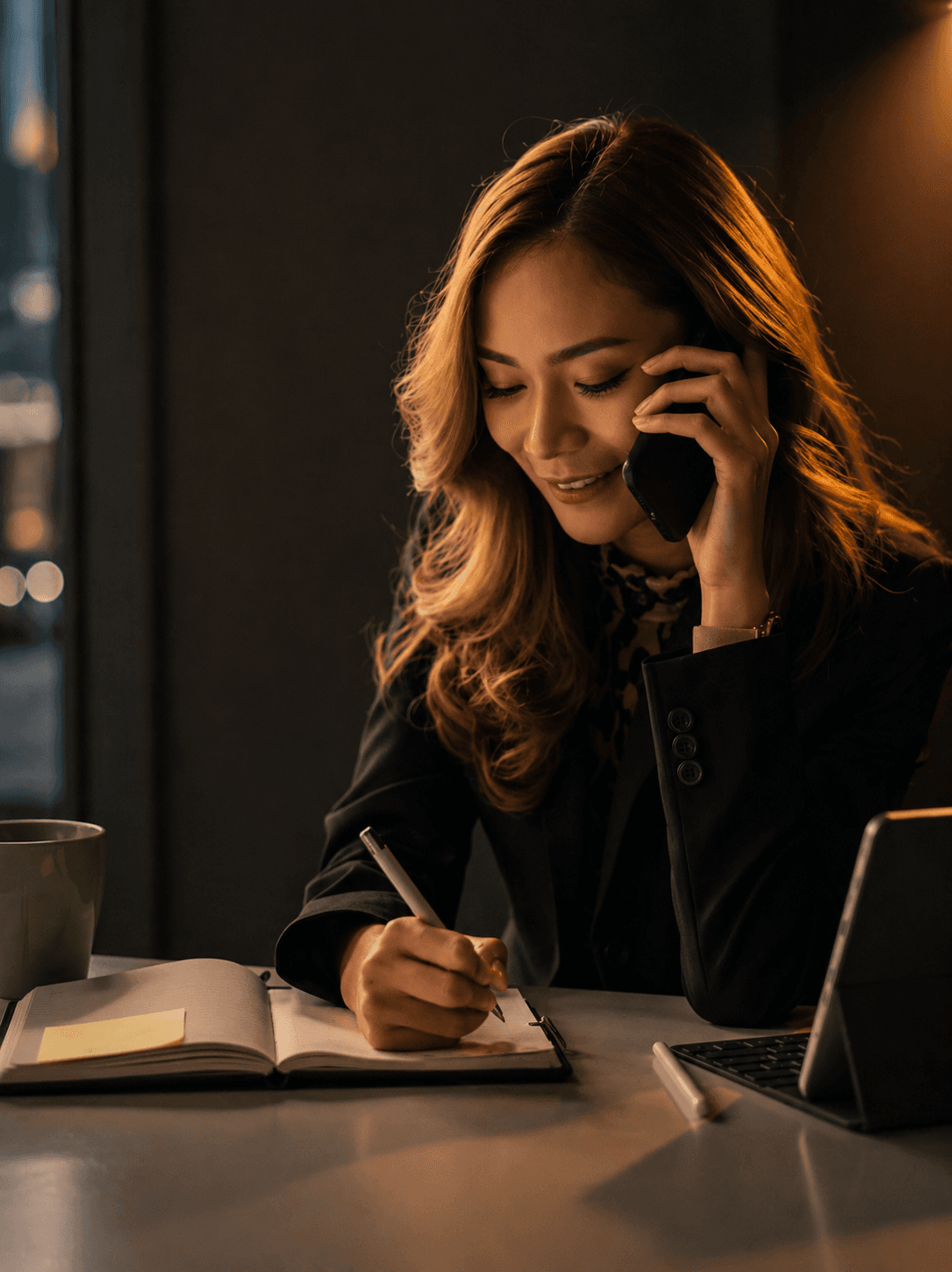 Secrétaire indépendante au téléphone